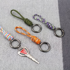 Survival Keychain with Paracord Whistle and Tool