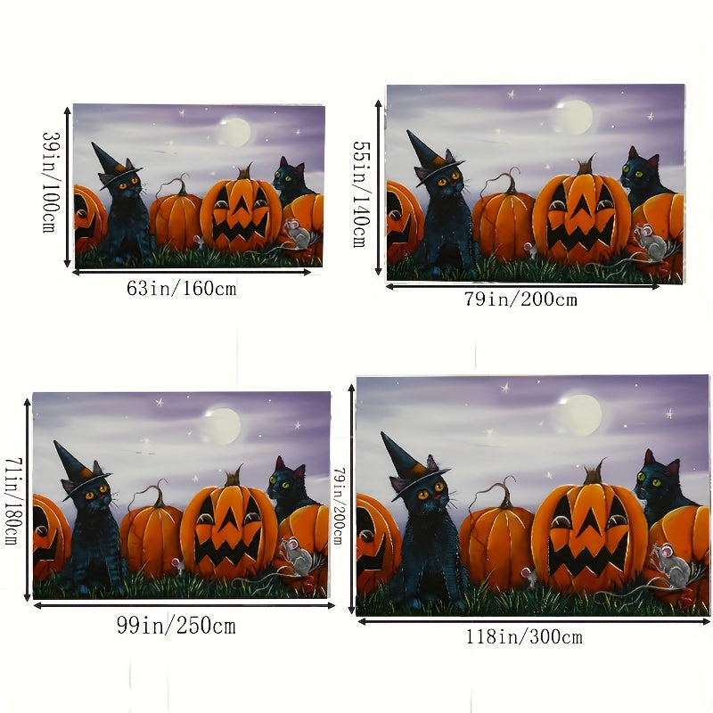 Halloween Pumpkin Rug for Living Room - Anti-Slip Mat