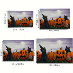 Halloween Pumpkin Rug for Living Room - Anti-Slip Mat