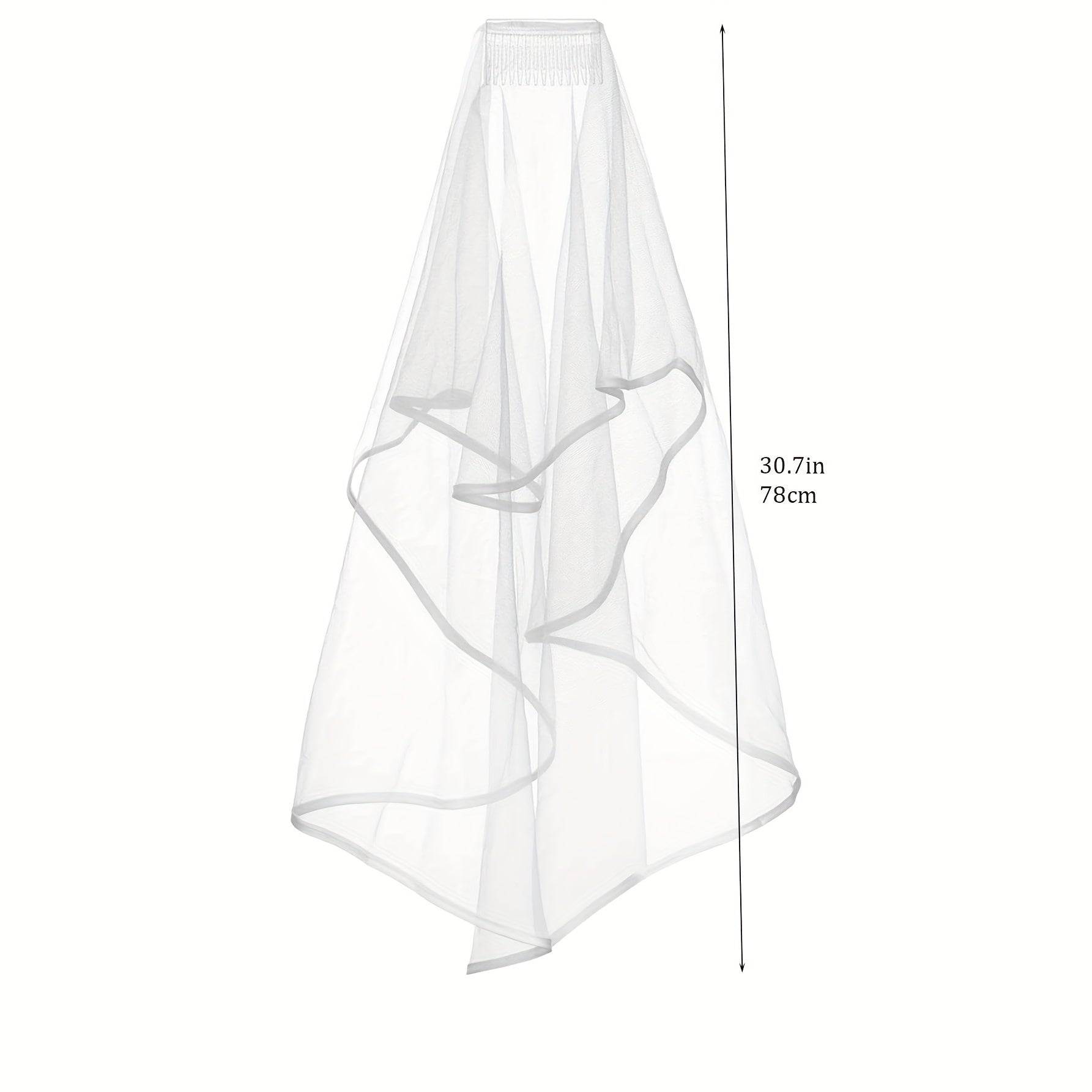Bridal Wedding Veil Headdress White with Pearls and Lace
