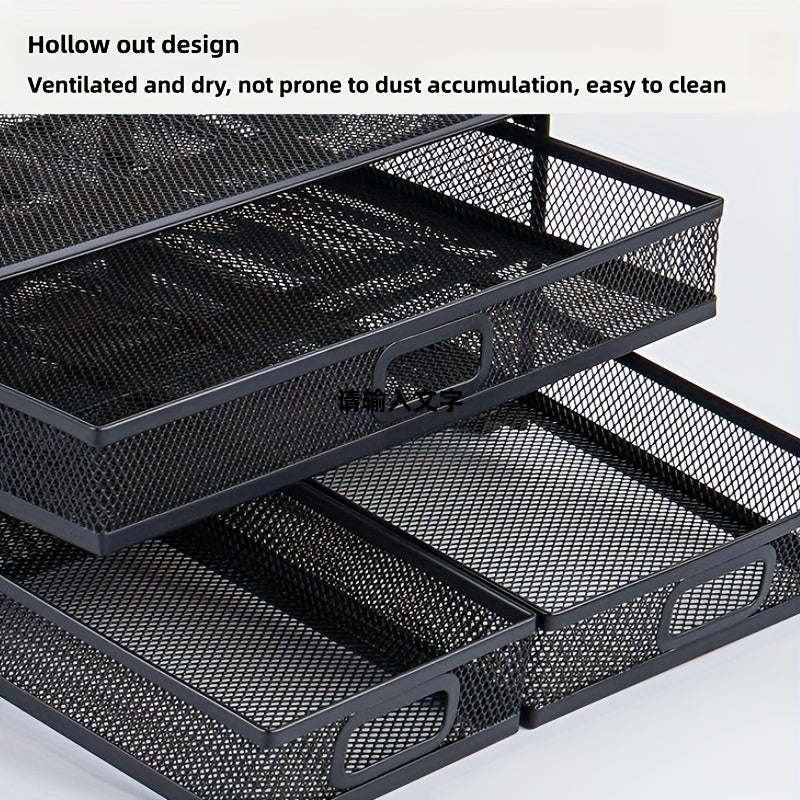 Desktop File Rack Archive Data Drawer Type Metal Storage Cabinet