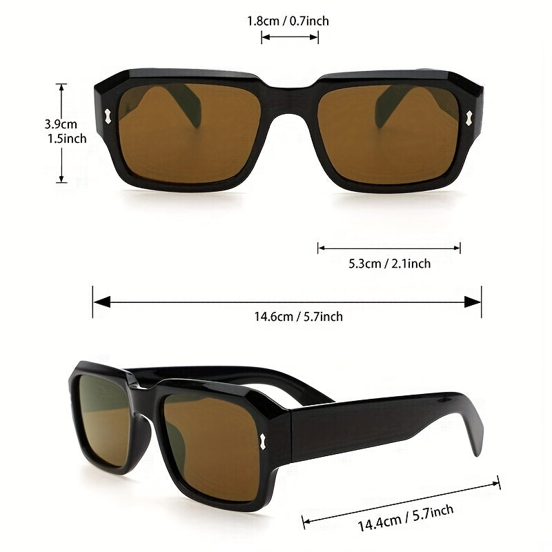 Square Sunglasses Vintage Retro UV 400 Protection Travel Shades