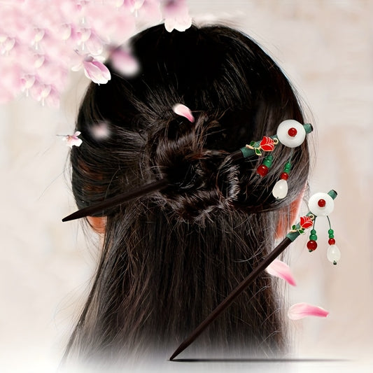 Chinese Style Hairpin Ancient Style Wooden Hair Stick Cheongsam Costume Hair Pin