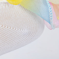 3 Pairs Baby Girls Rainbow Lace Ruffled Socks Breathable Comfy Socks