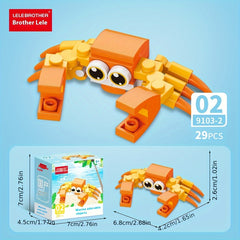 Ocean Creatures Building Block Set Sea Fish Model Toy