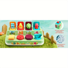 Interactive 3D Animal Puzzle Toy for Toddlers with Colorful Buttons