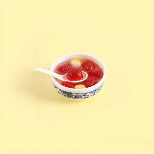 Chinese Style Simulated Mini Porcelain Bowl Food Toy Kitchen Model Dish