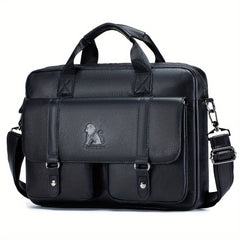 Cowhide Men's Computer Bag Business Casual Large Capacity Handbag