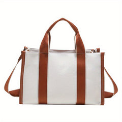 Large Capacity Crossbody Bag Canvas Zipper Messenger Shoulder Bag