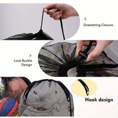 2 Large Mesh Bags 60x96x91cm for Shopping Camping Laundry Wash Bags