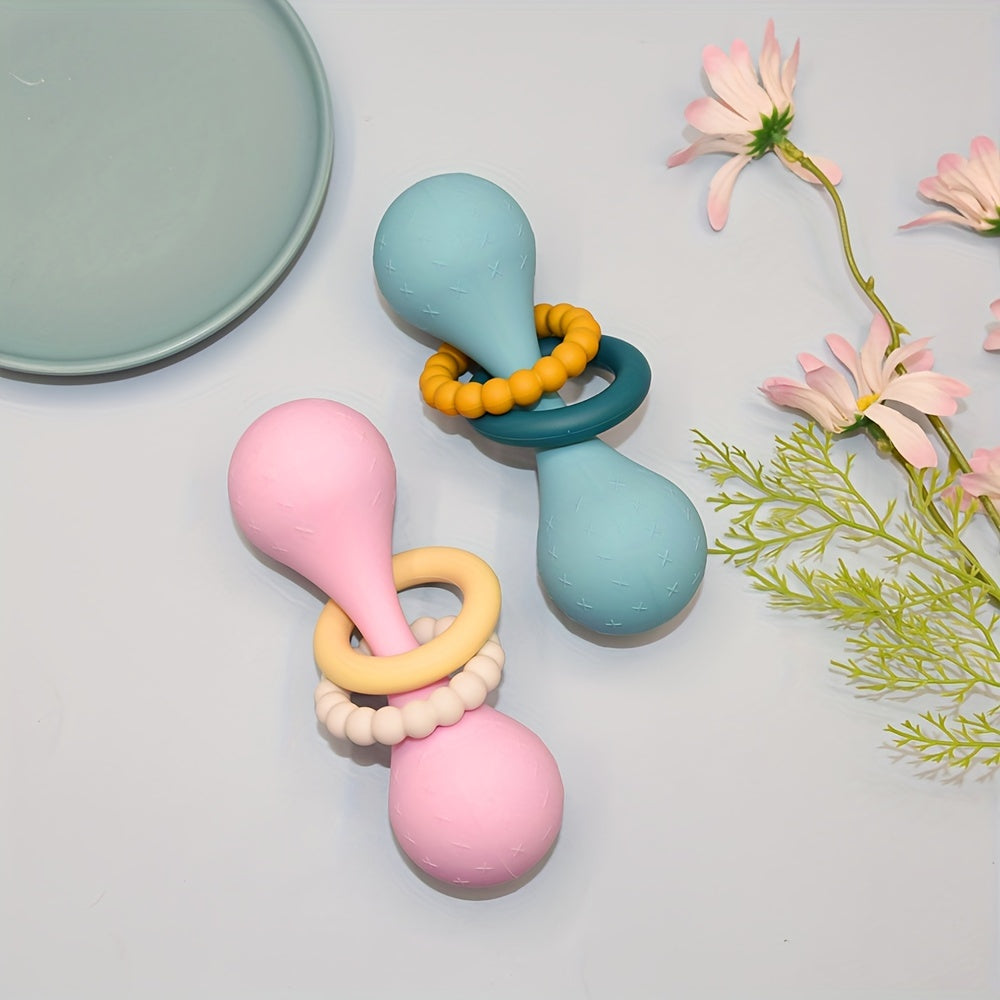Silicone Grasp Rattle Ball Toy for Babies 0-12 Months