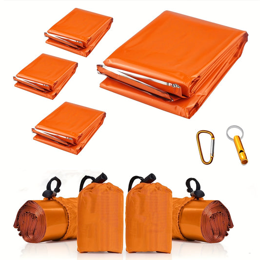 4pcs Emergency Blankets for Hiking Outdoors Survival Camping