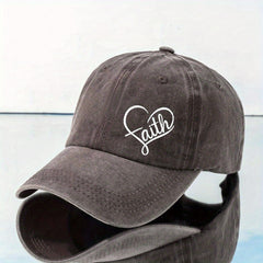 FAITH Heart Print Baseball Cap Unisex Couple Sun Hat