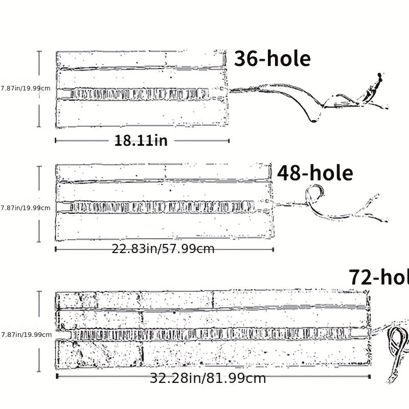 Pencil Roll Bag 12-108 Holes Art Pencil Case Student Stationery Storage Bag