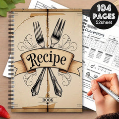 Fun Recipes Notebook Logbook Stylish Cover Family Recipe Book