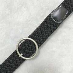 Unisex PU Leather Belt with Round Buckle for Daily Commuting