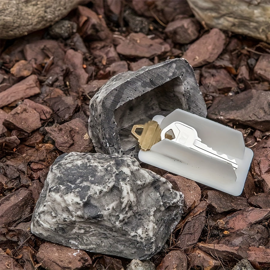Stone Box Key Storage Resin Hidden Safe Deposit Indoor Outdoor Decor