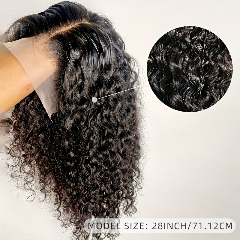 Kinky Curly T Part Lace Front Human Hair Wig