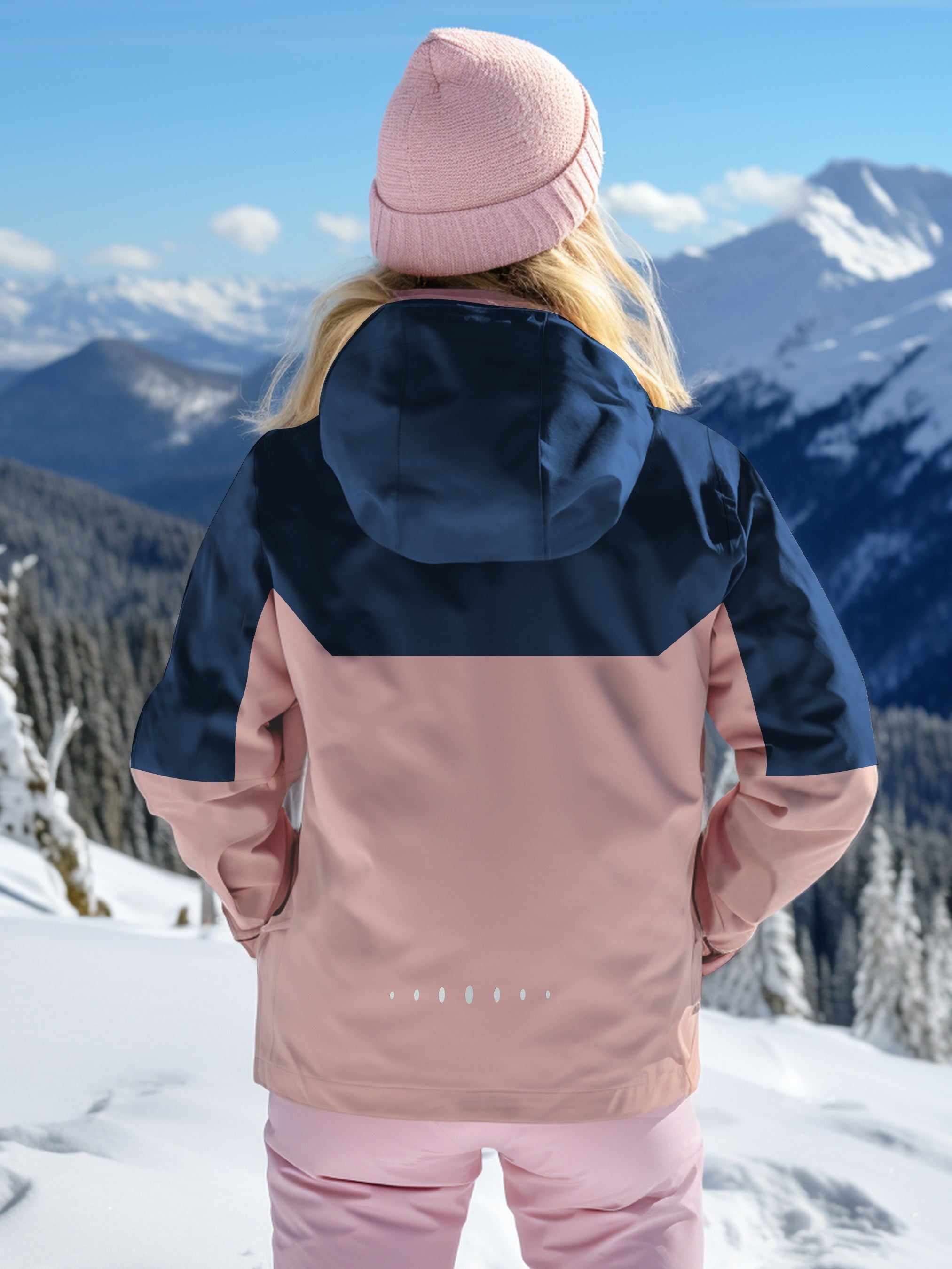 Women's Block Fleece Hooded Jacket