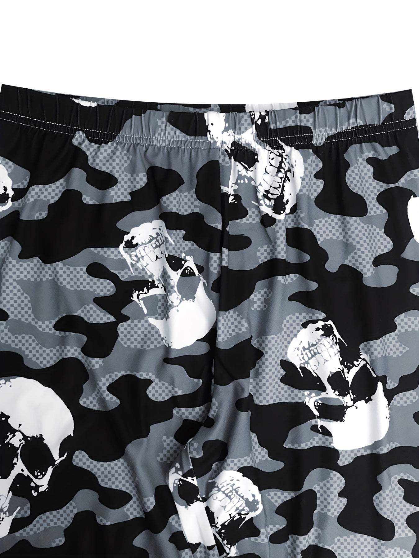 Camo & Skull Print Skinny Leggings for Women