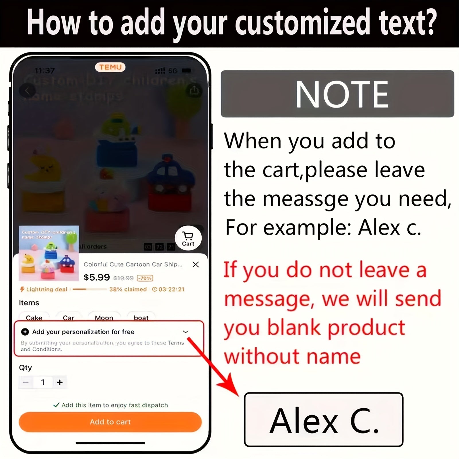 Personalized Waterproof Name Sticker for Kids School