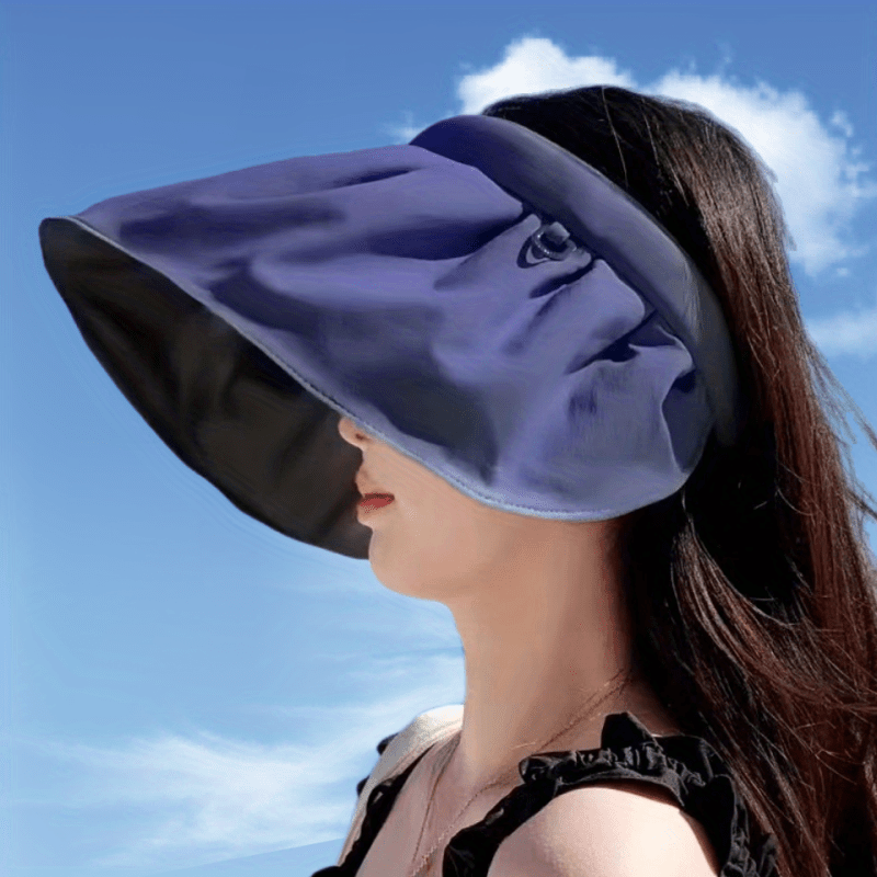 Wide Brim Sun Hat UV Protection Shell Visor Hat for Women