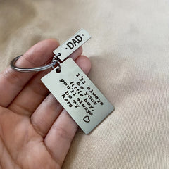 Dad Keychain Pendant Personalized Gift from Son or Daughter