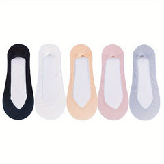 5 Pairs Seamless No Show Socks Lightweight Ankle Socks Women's Stockings