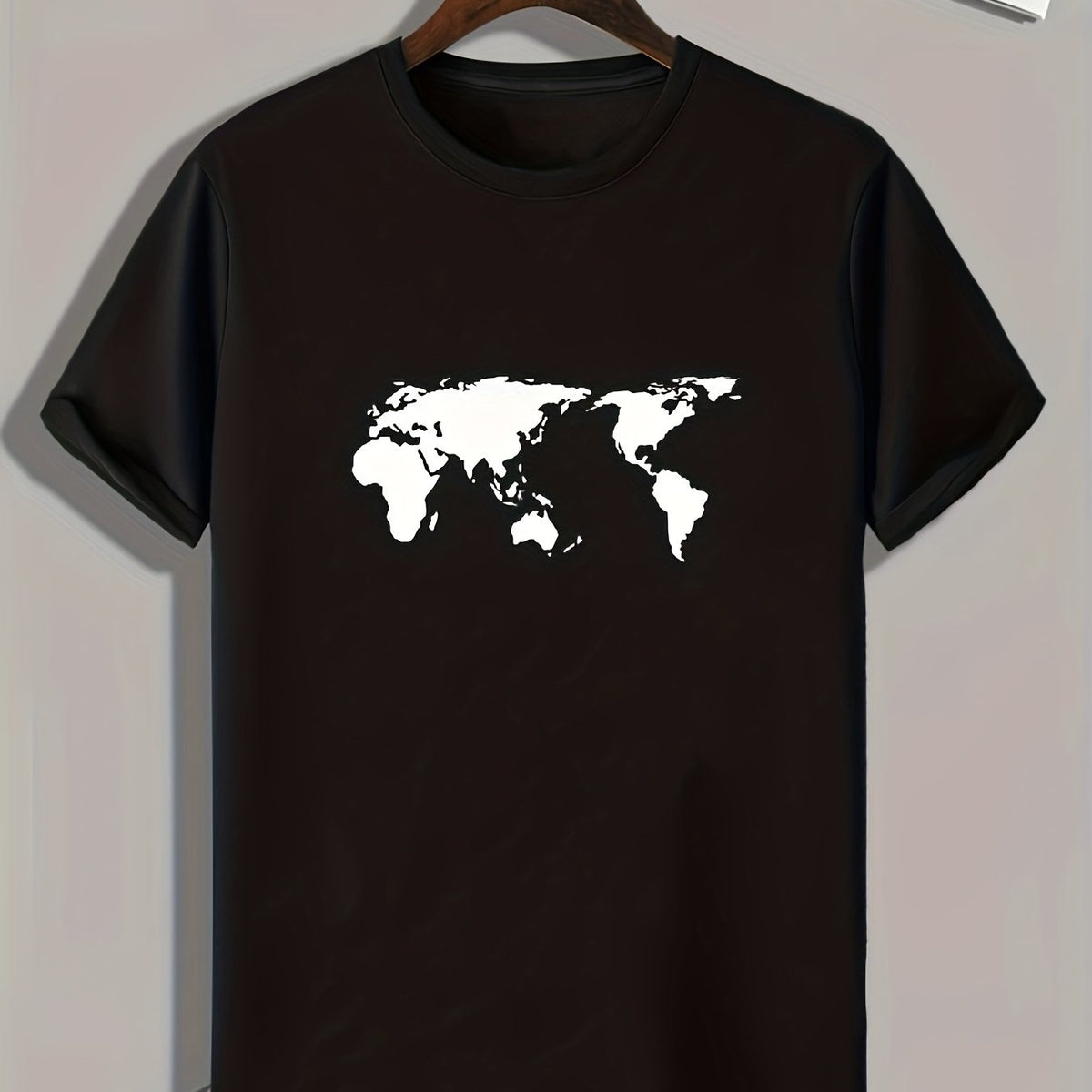 World Territory Print Men's Graphic T shirt Casual Comfy Tees For Summer