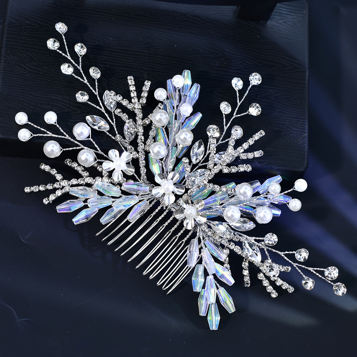 Stylish Bridal Hair Comb with Flowers Bridesmaid Headpiece HP914