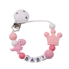 Small Dinosaur Pacifier with Silicone Chain