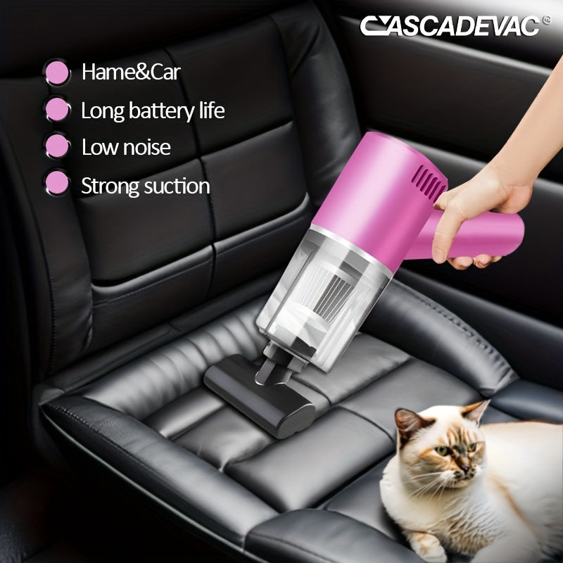 Portable Wireless Car Vacuum Cleaner Rechargeable Pink