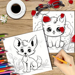 23pcs Thickened Paper Animal Coloring Book Thanksgiving Christmas Gift