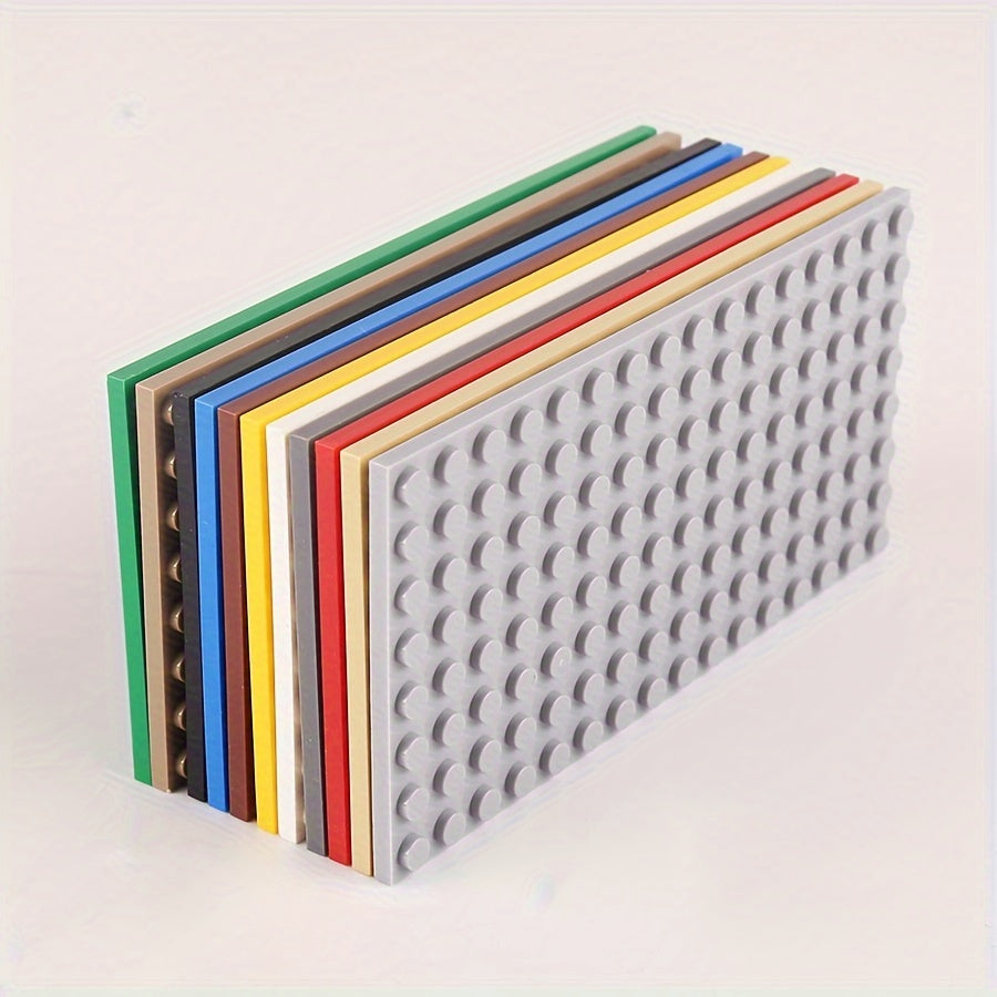 5pcs Puzzle Block Baseplate 8x16 Brick Set DIY Construction Toy Building Wall