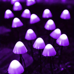 Solar Mushroom Lights 10ct Waterproof Patio Fairy Lights with Remote Control