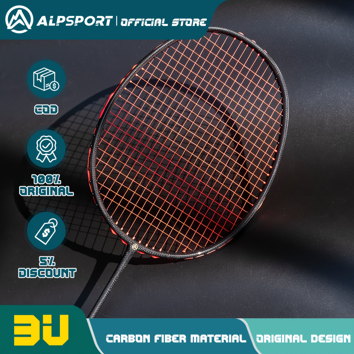 2pcs Full Carbon Strung Badminton Racket For Training