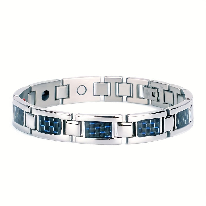 Magnetic Therapy Carbon Fiber Bracelet Stainless Steel Jewelry
