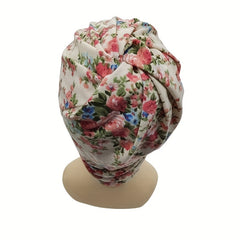 Pink Floral Print Beanie Lightweight Skull Hat Neck Gaiter Women Chemo Cap