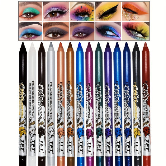 Colorful Eyeliner Pen Waterproof High Pigmented Brown Grey Eyeshadow