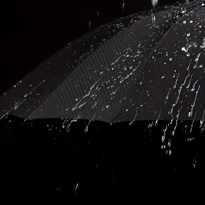 Large Automatic Double Layer Umbrella Straight Handle Waterproof Windproof