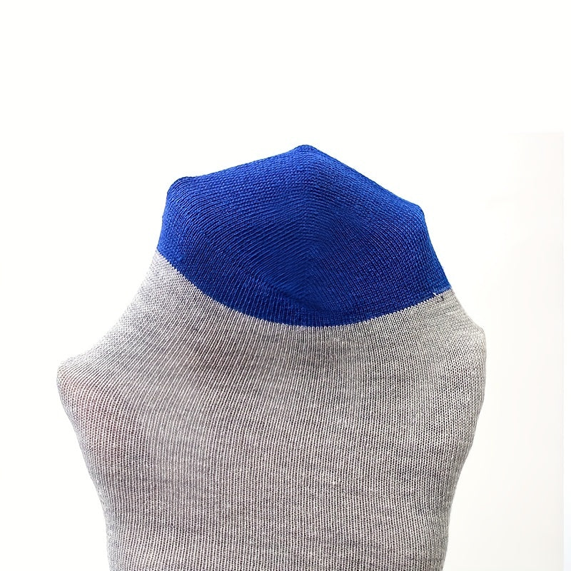 Men's Block Crew Socks Breathable Comfy Casual Unisex Socks