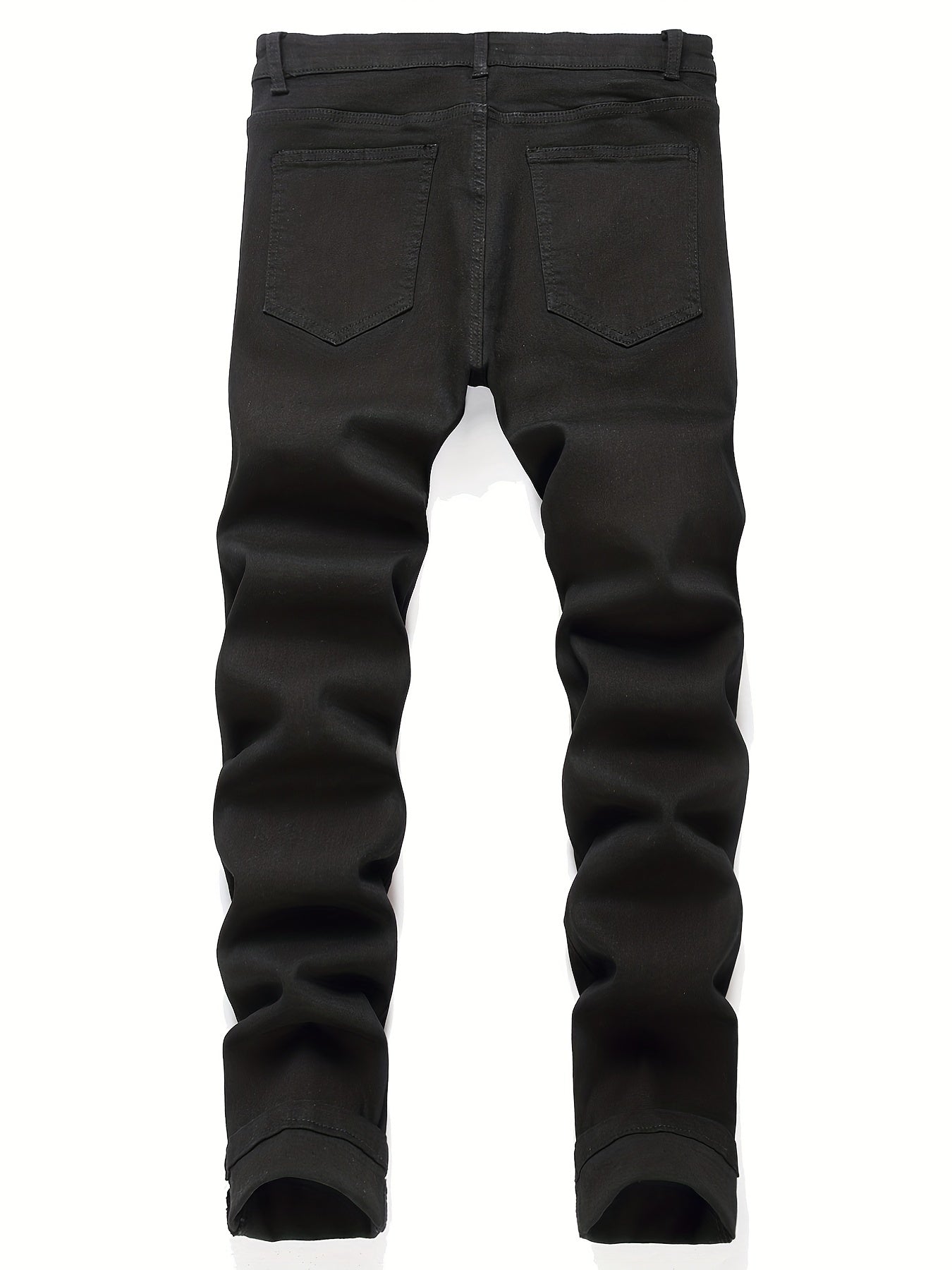 Slim Fit Skeleton Pattern Jeans Mens Casual Street Style