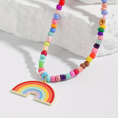 LGBT Rainbow Pendant Necklace for Women Chocker Pride Month Gift