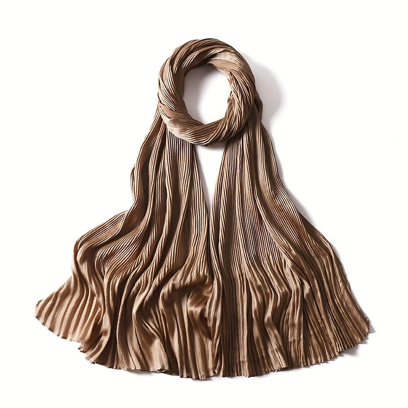 Muslim Headband Solid Elasticity Scarf Windproof Sunproof Shawl