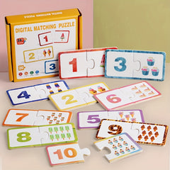 Wooden Counting and Matching Educational Toy with Colorful Box