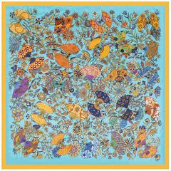 Boho Floral Print Vintage Bandana Silk Square Scarf Large Satin Shawl