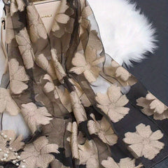 Flower Lace Stitching Shawl Soft Breathable Scarf Light Thin