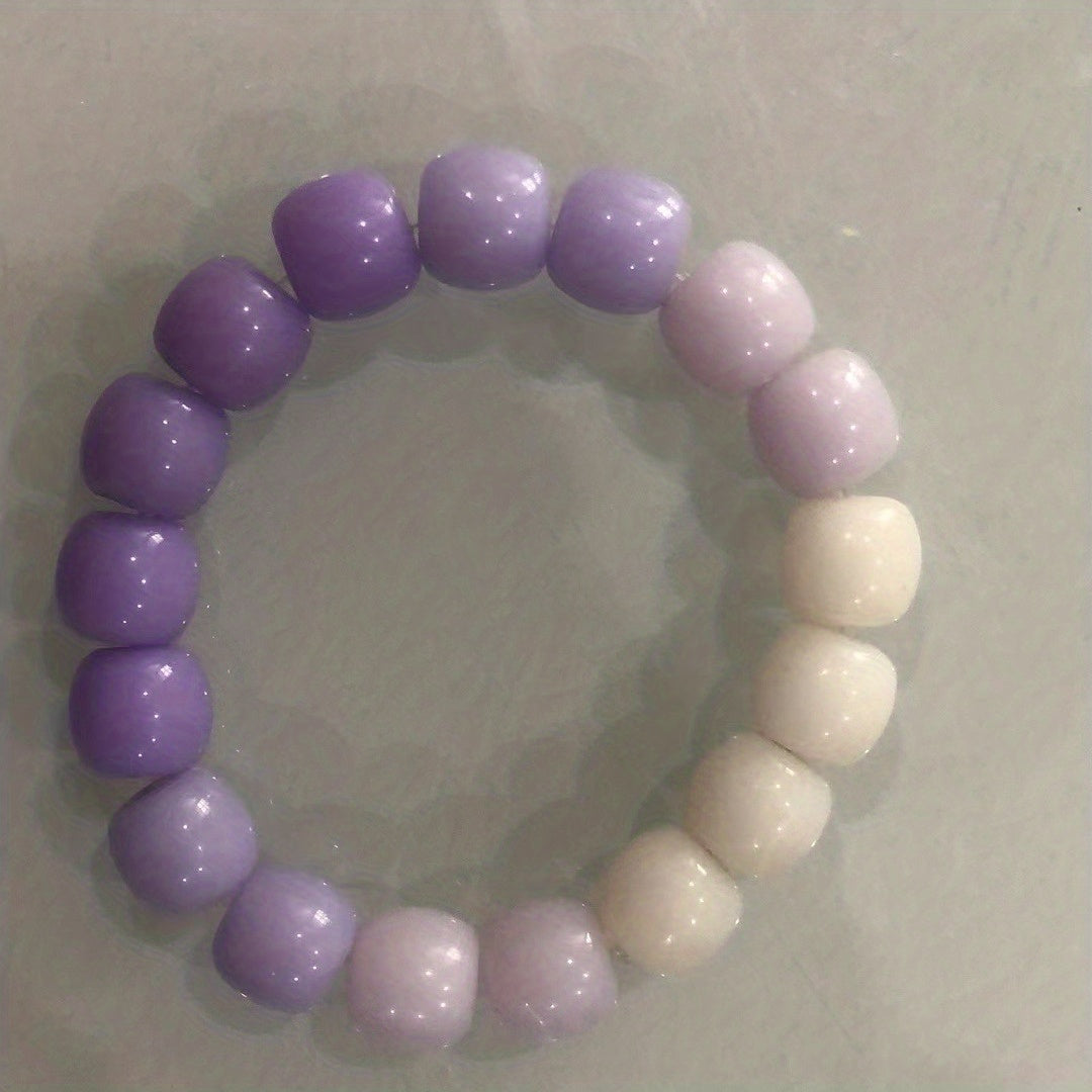 Pink Buddha Beads Bracelet Ice Beaded Wen Play Head Rope Dual purpose