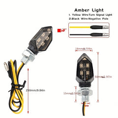 2pcs Mini Smoke Lens Turn Signal Indicator DIY Biking Lamps Light