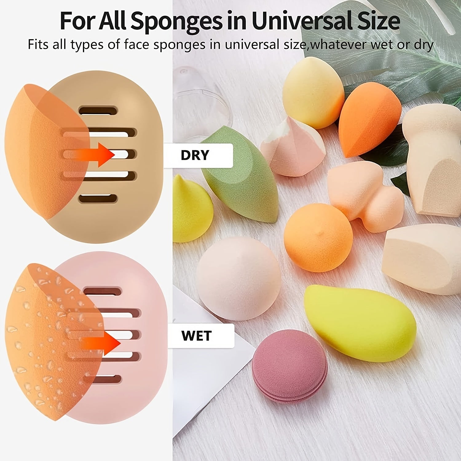 Silicone Makeup Sponge Holder Case Portable Travel Cosmetic Case